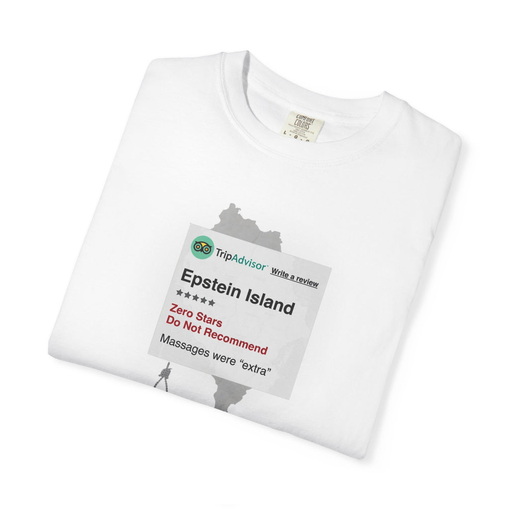 Epstein Island One-Star Review T-Shirt | Political Satire Tee