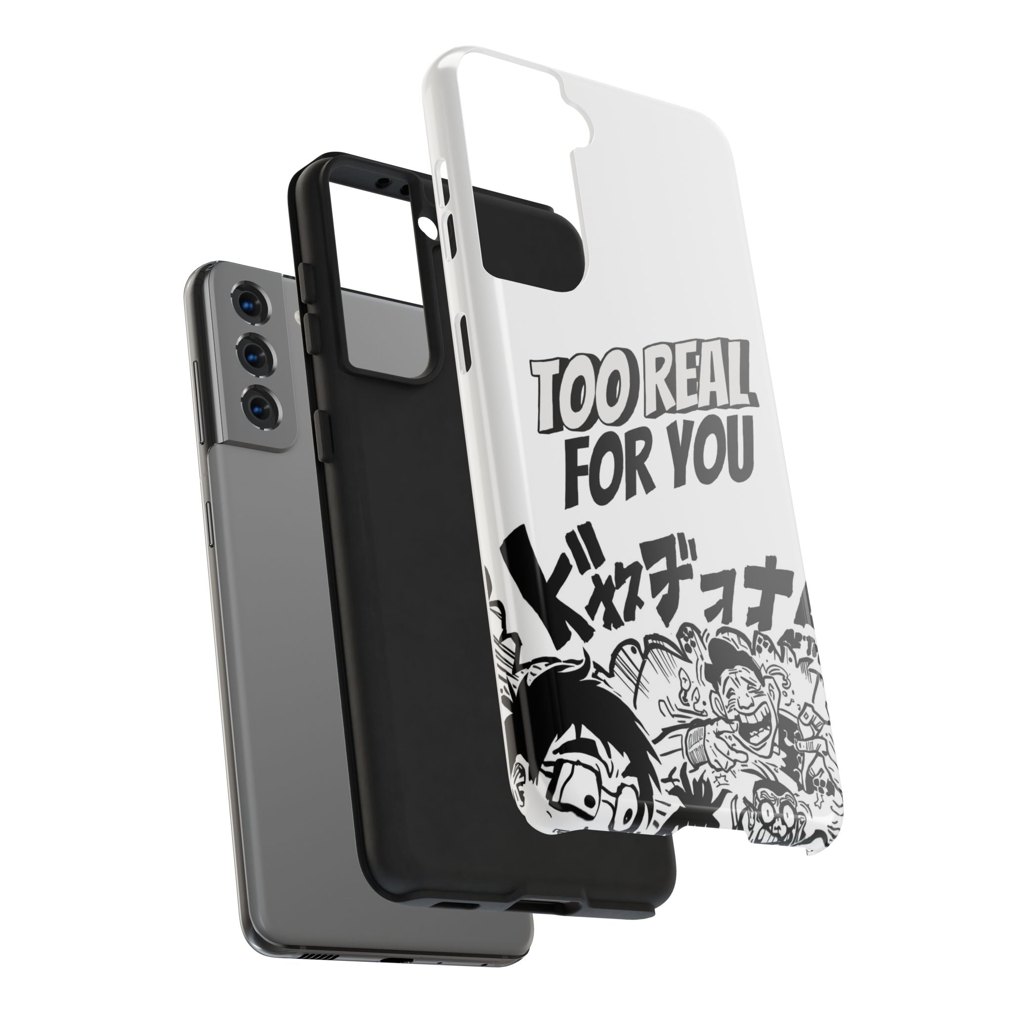Too Real For You graphic phone case | Manga comic black white iPhone case