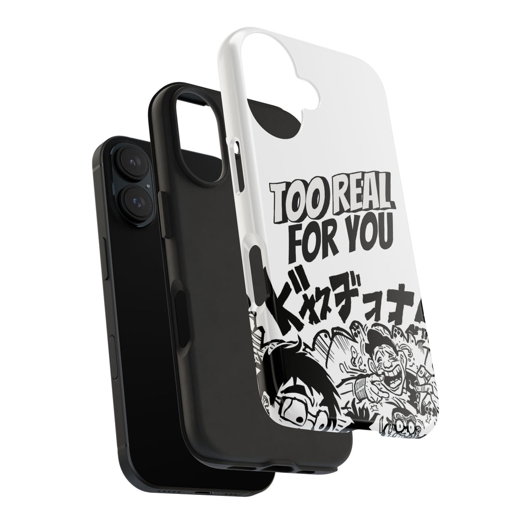 Too Real For You graphic phone case | Manga comic black white iPhone case