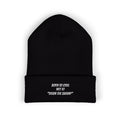 Born to Chill Not to Drain the Swamp Beanie | Anti-Woke Conservative Political Parody Right Wing Embroidered Beanie