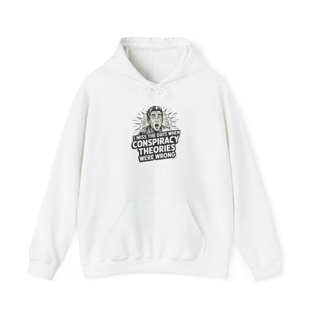 I Miss the Days When Conspiracy Theories Were Wrong Hoodie | Retro Comic Graphic Pullover