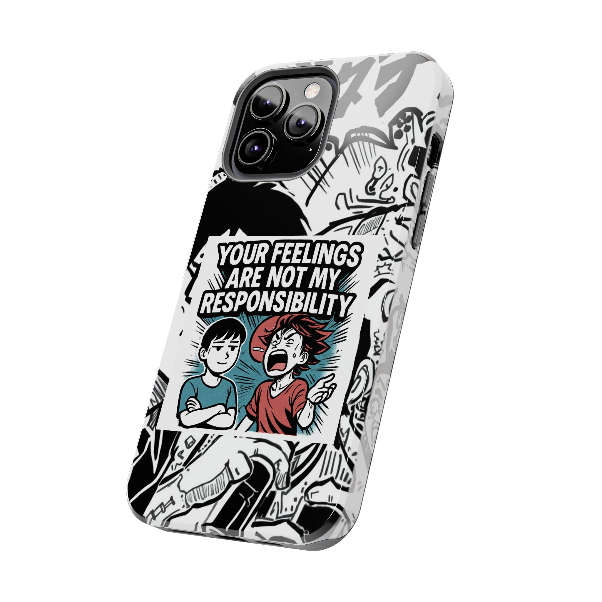 Your Feelings Are Not My Responsibility Phone Case | Funny Conservative Manga Comic iPhone & Samsung Cover