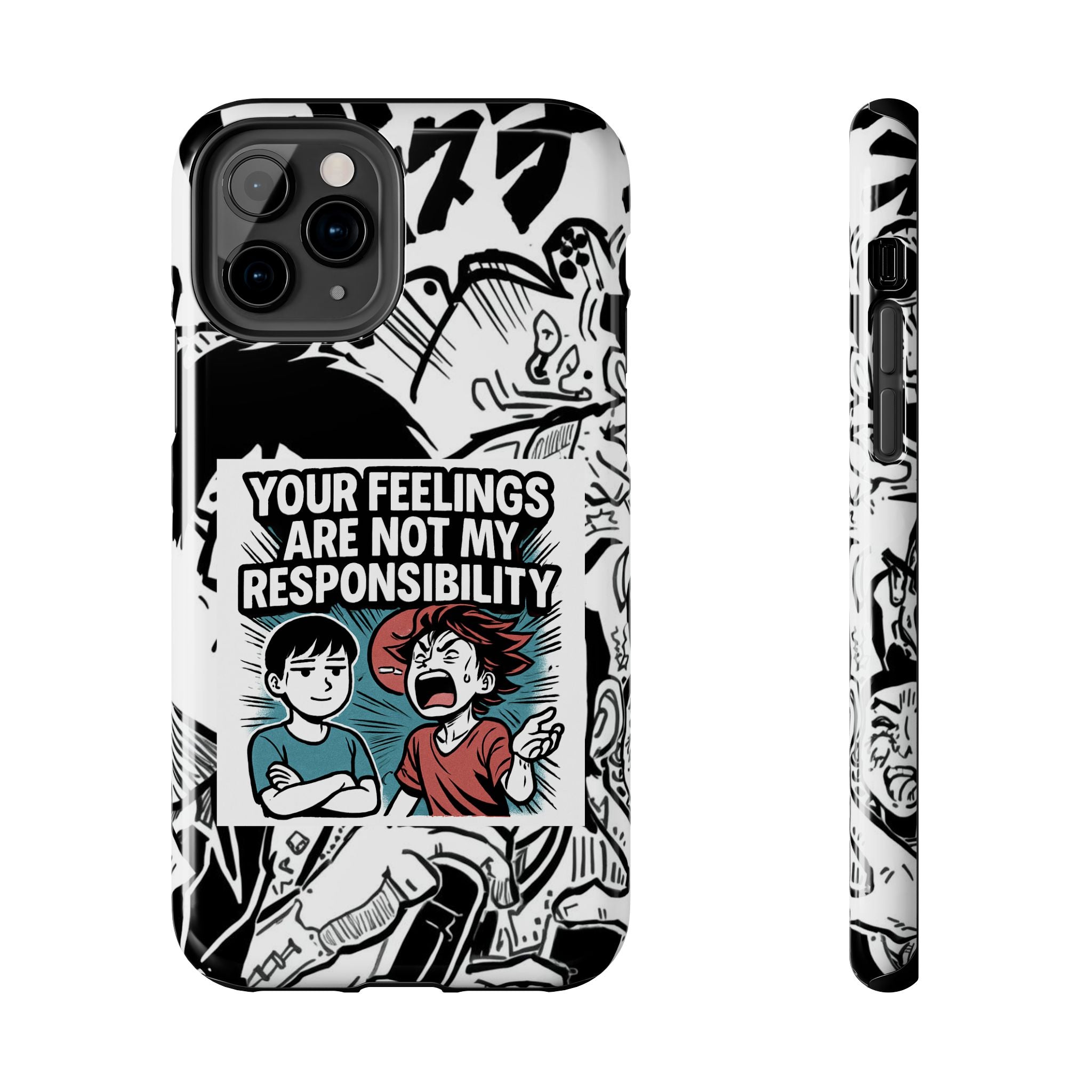 Your Feelings Are Not My Responsibility Phone Case | Funny Conservative Manga Comic iPhone & Samsung Cover