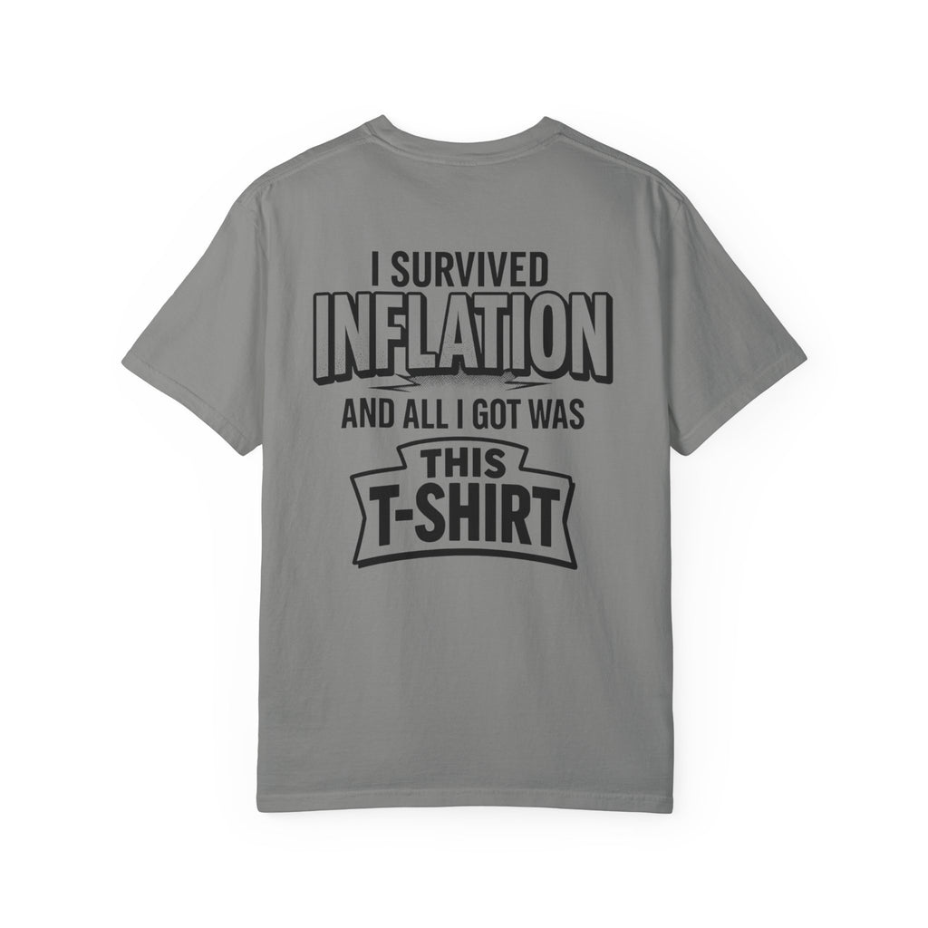 I SURVIVED INFLATION Comfort Colors Tee | Ironic Economic Satire Graphic Shirt