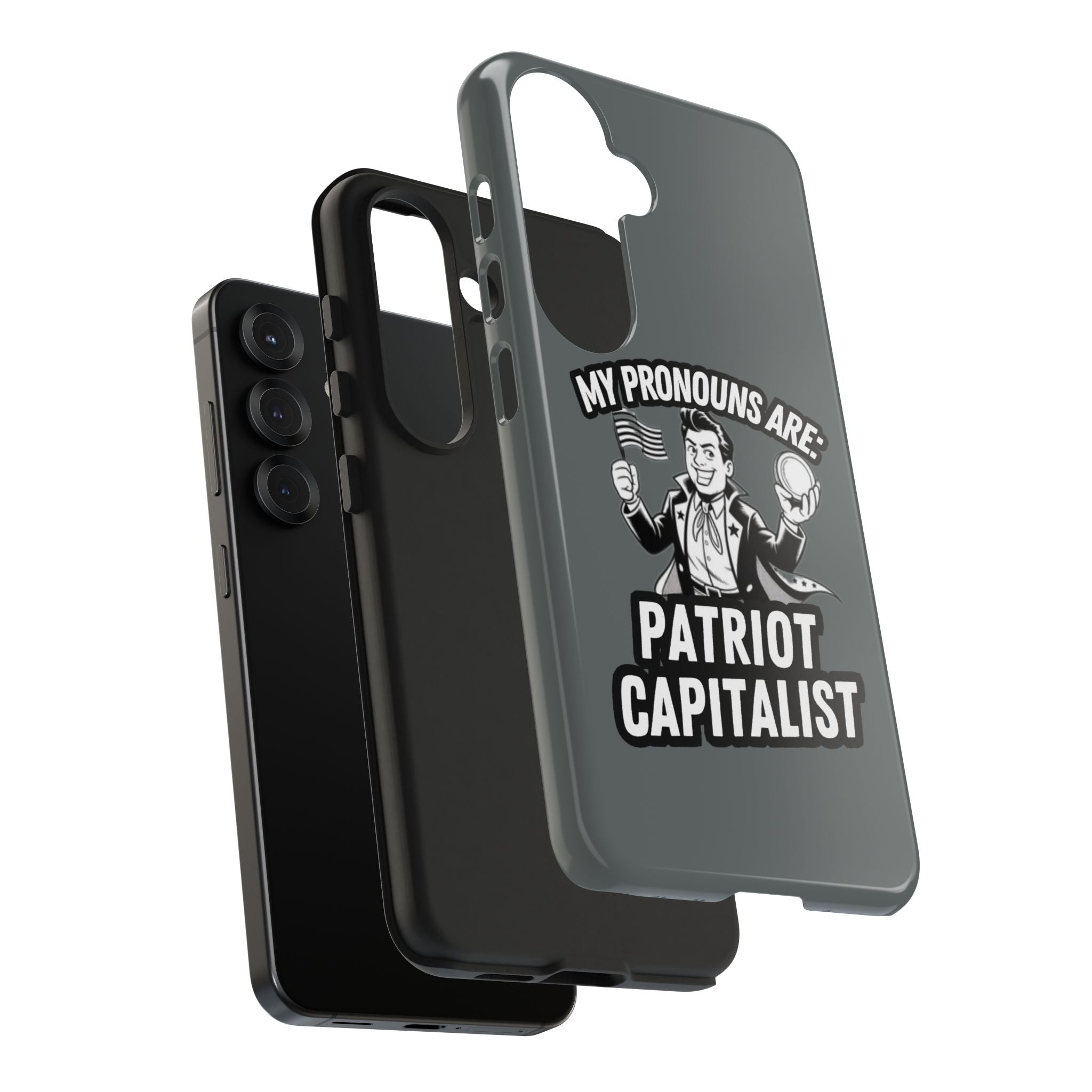 My Pronouns Are Patriot / Capitalist Phone Case | Conservative iPhone & Samsung Cover | Anti-Woke Political Case | Funny Patriot Gift