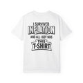 I SURVIVED INFLATION Comfort Colors Tee | Ironic Economic Satire Graphic Shirt