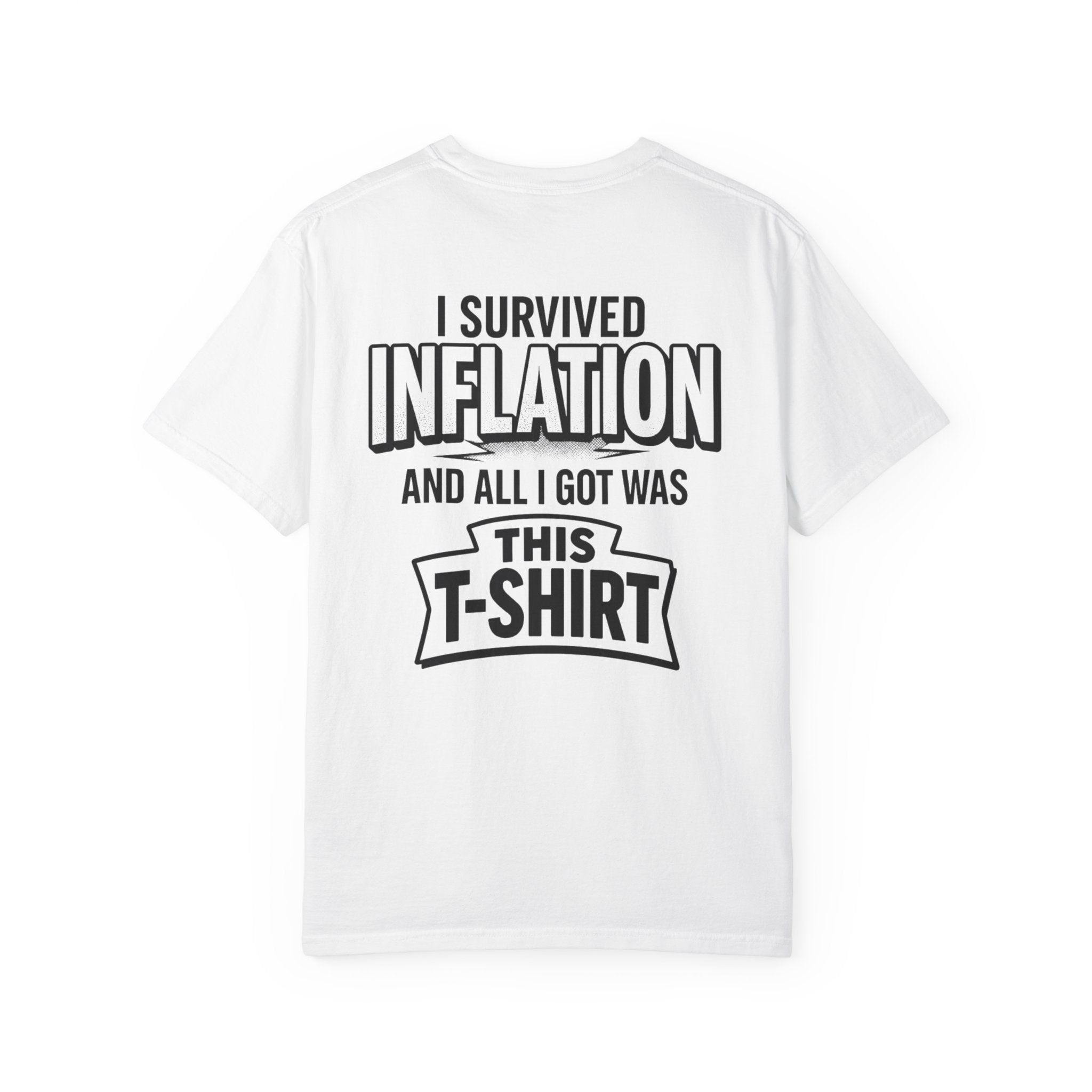 I SURVIVED INFLATION Comfort Colors Tee | Ironic Economic Satire Graphic Shirt