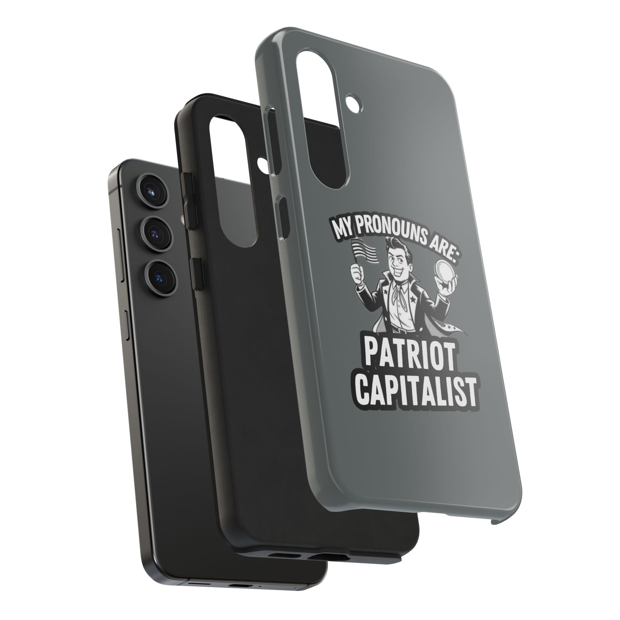 My Pronouns Are Patriot / Capitalist Phone Case | Conservative iPhone & Samsung Cover | Anti-Woke Political Case | Funny Patriot Gift