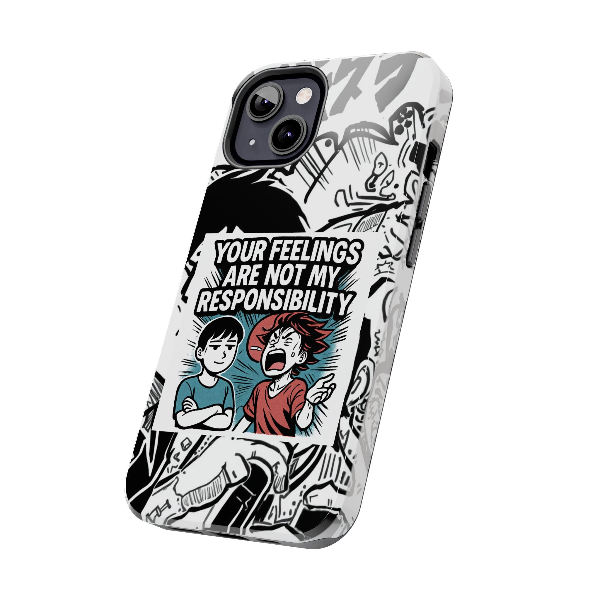 Your Feelings Are Not My Responsibility Phone Case | Funny Conservative Manga Comic iPhone & Samsung Cover