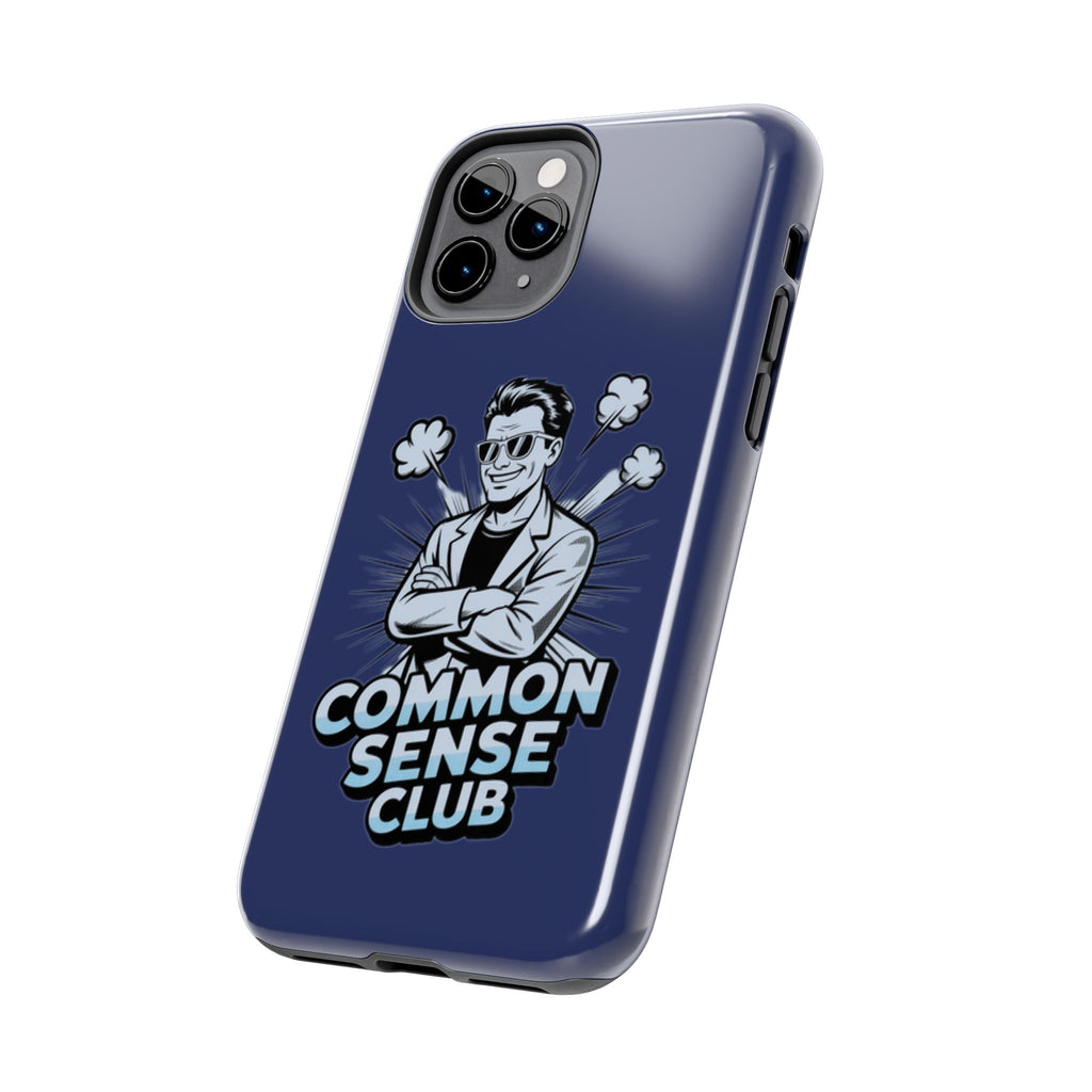 Common Sense Club Phone Case | Funny Conservative iPhone & Samsung Cover | Anti-Woke Retro Illustration Graphic Case