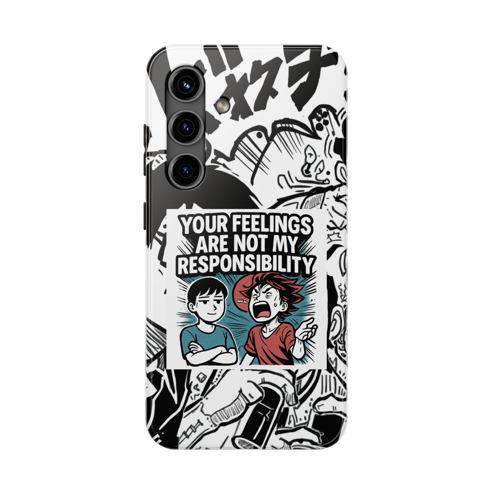 Your Feelings Are Not My Responsibility Phone Case | Funny Conservative Manga Comic iPhone & Samsung Cover