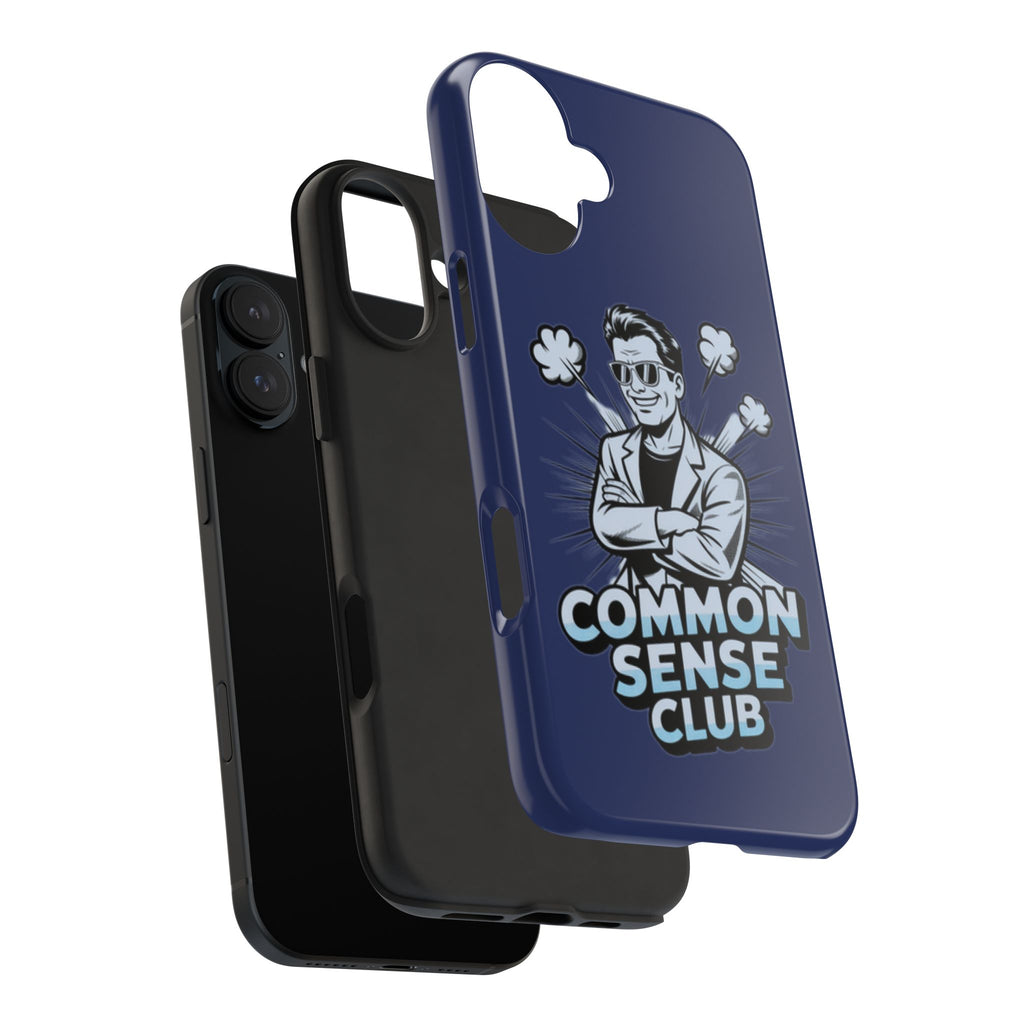 Common Sense Club Phone Case | Funny Conservative iPhone & Samsung Cover | Anti-Woke Retro Illustration Graphic Case
