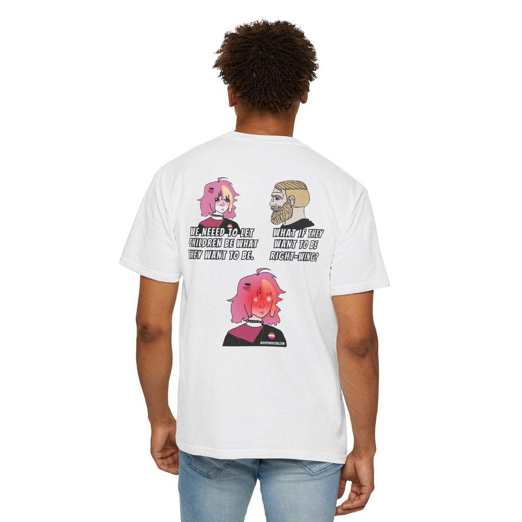 Pink-Haired Anime Panel Shirt |T-Shirt, Comic Art Back Print