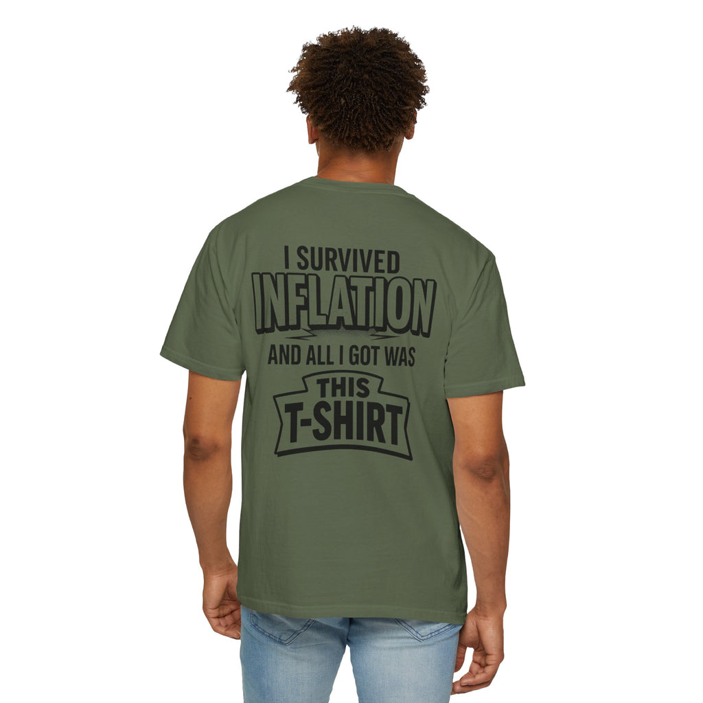 I SURVIVED INFLATION Comfort Colors Tee | Ironic Economic Satire Graphic Shirt