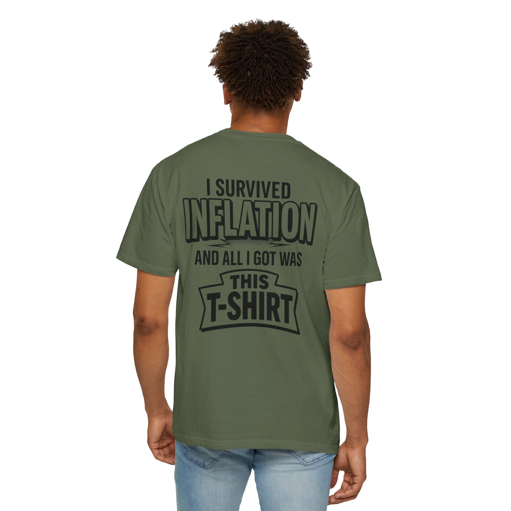 I SURVIVED INFLATION Comfort Colors Tee | Ironic Economic Satire Graphic Shirt