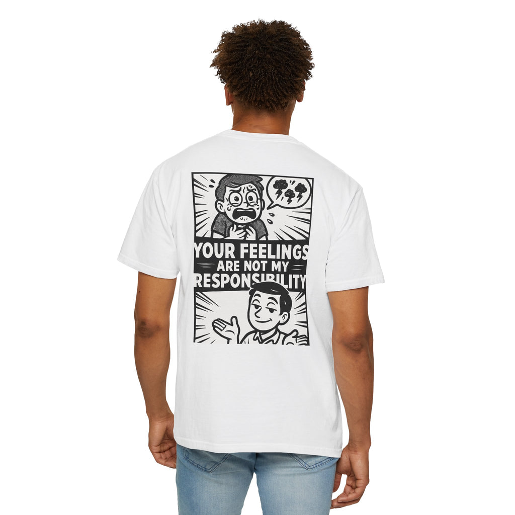 FACT > FEELINGS Graphic T-Shirt | Logic & Satire Streetwear Tee | No Offense Club