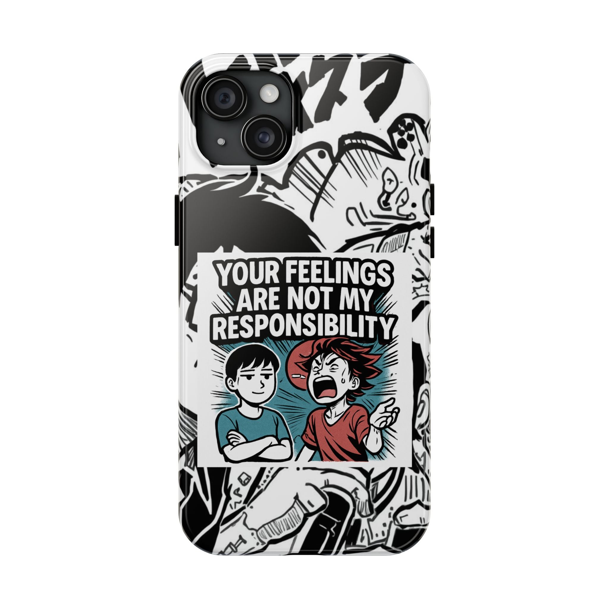 Your Feelings Are Not My Responsibility Phone Case | Funny Conservative Manga Comic iPhone & Samsung Cover