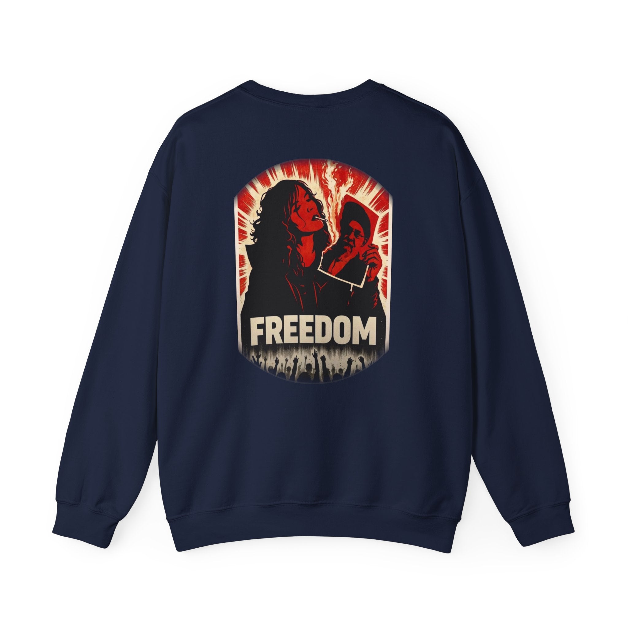 Women Life Freedom Iran Protest FREEDOM Crewneck Sweatshirt | Activist Apparel