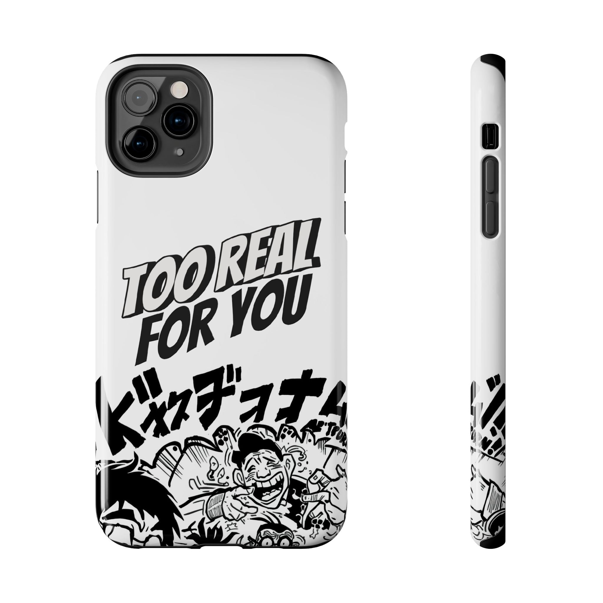 Too Real For You graphic phone case | Manga comic black white iPhone case