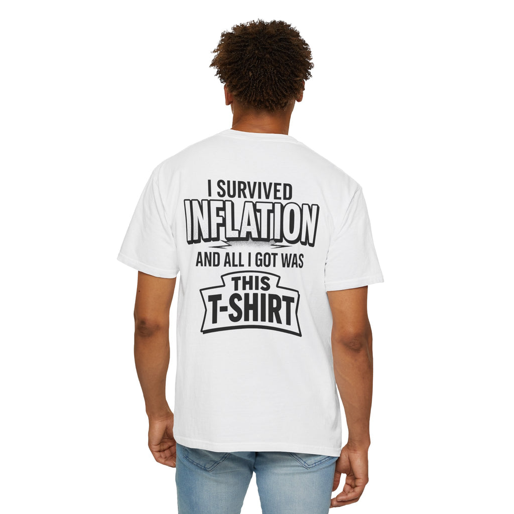 I SURVIVED INFLATION Comfort Colors Tee | Ironic Economic Satire Graphic Shirt