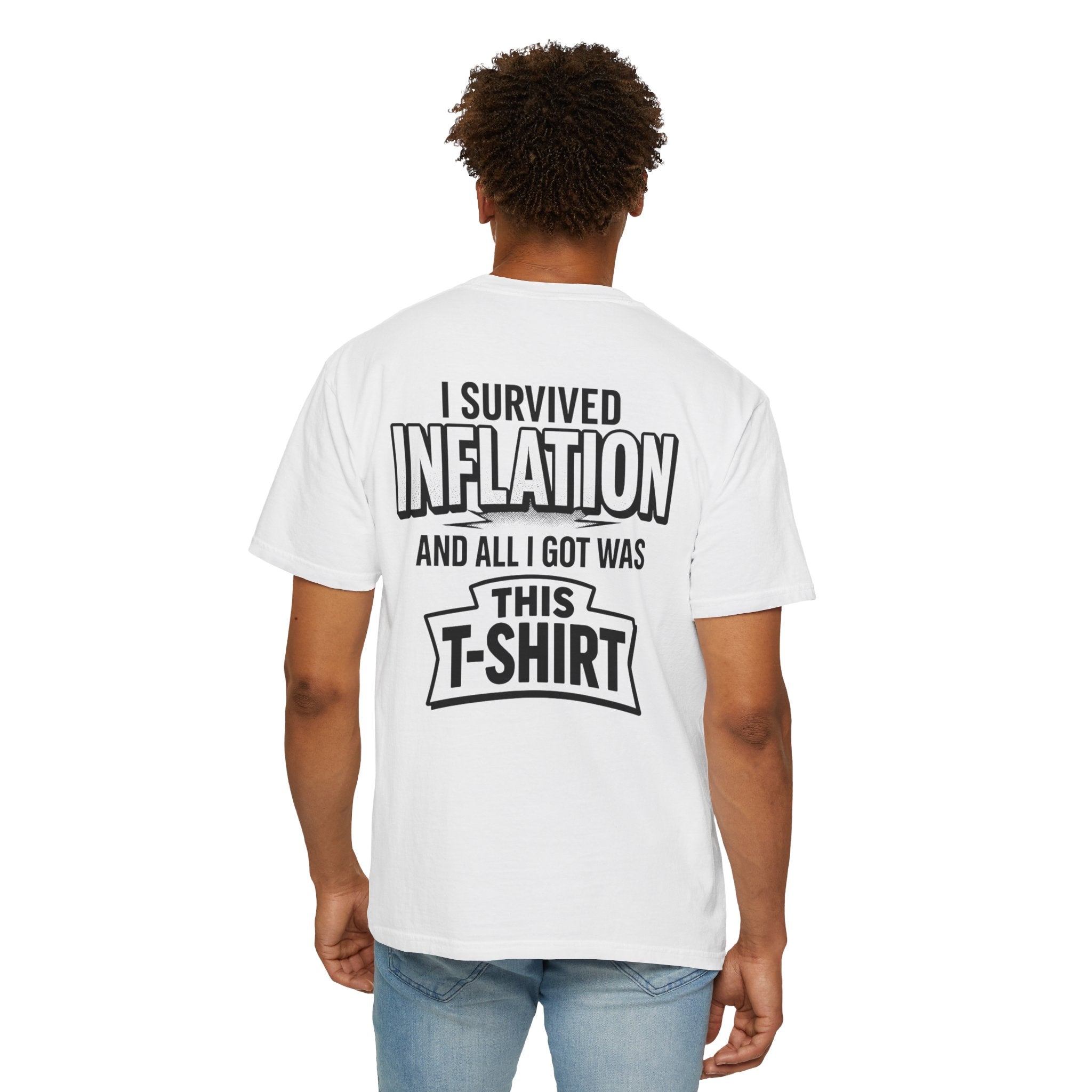 I SURVIVED INFLATION Comfort Colors Tee | Ironic Economic Satire Graphic Shirt