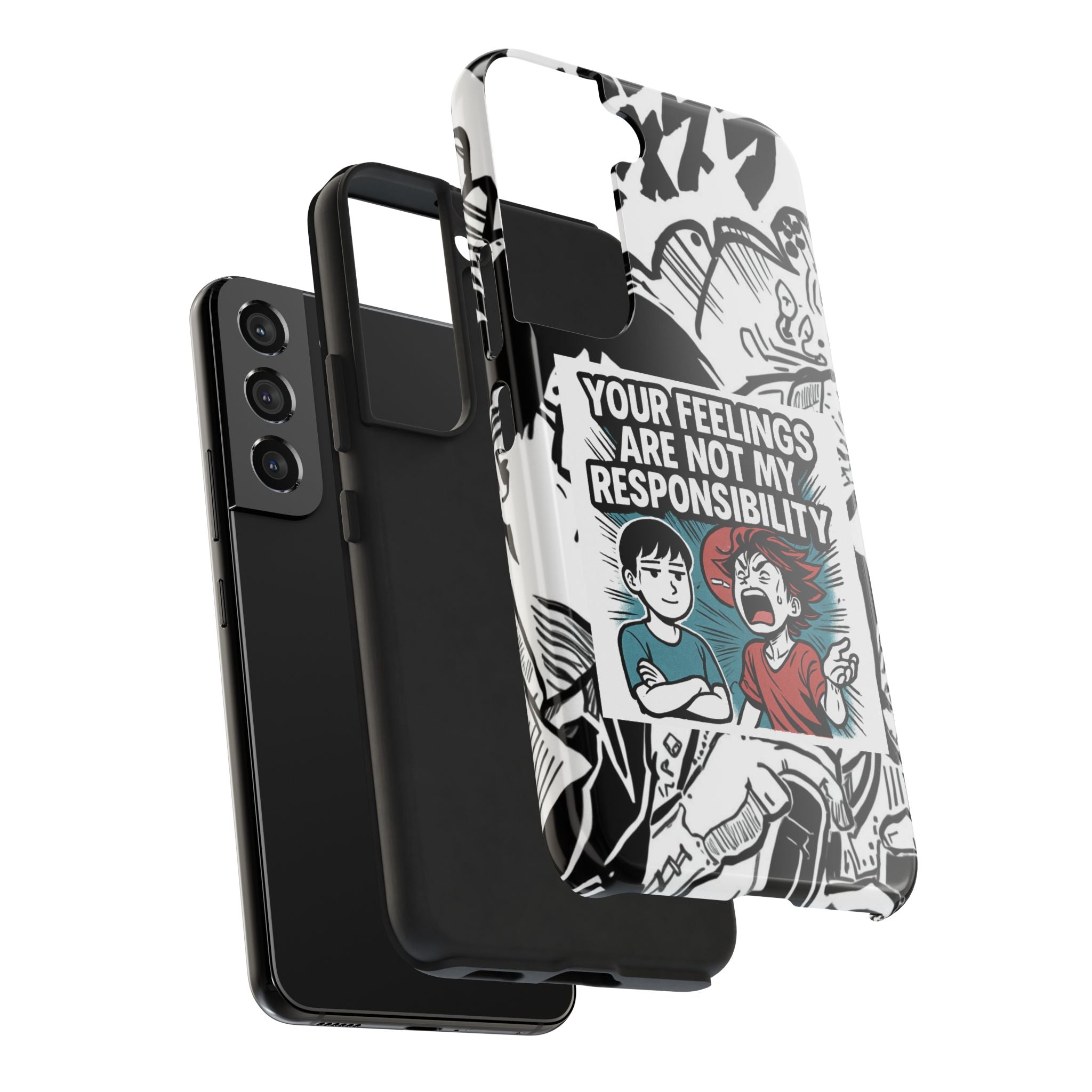 Your Feelings Are Not My Responsibility Phone Case | Funny Conservative Manga Comic iPhone & Samsung Cover