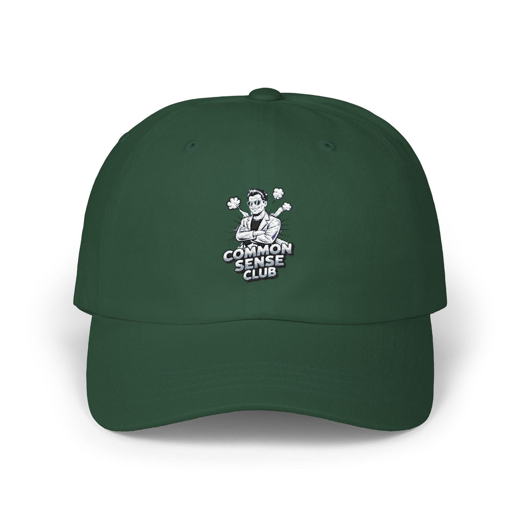 Common Sense Club Dad Cap | Funny Conservative Embroidered Hat | Anti-Woke Political Baseball Cap Streetwear