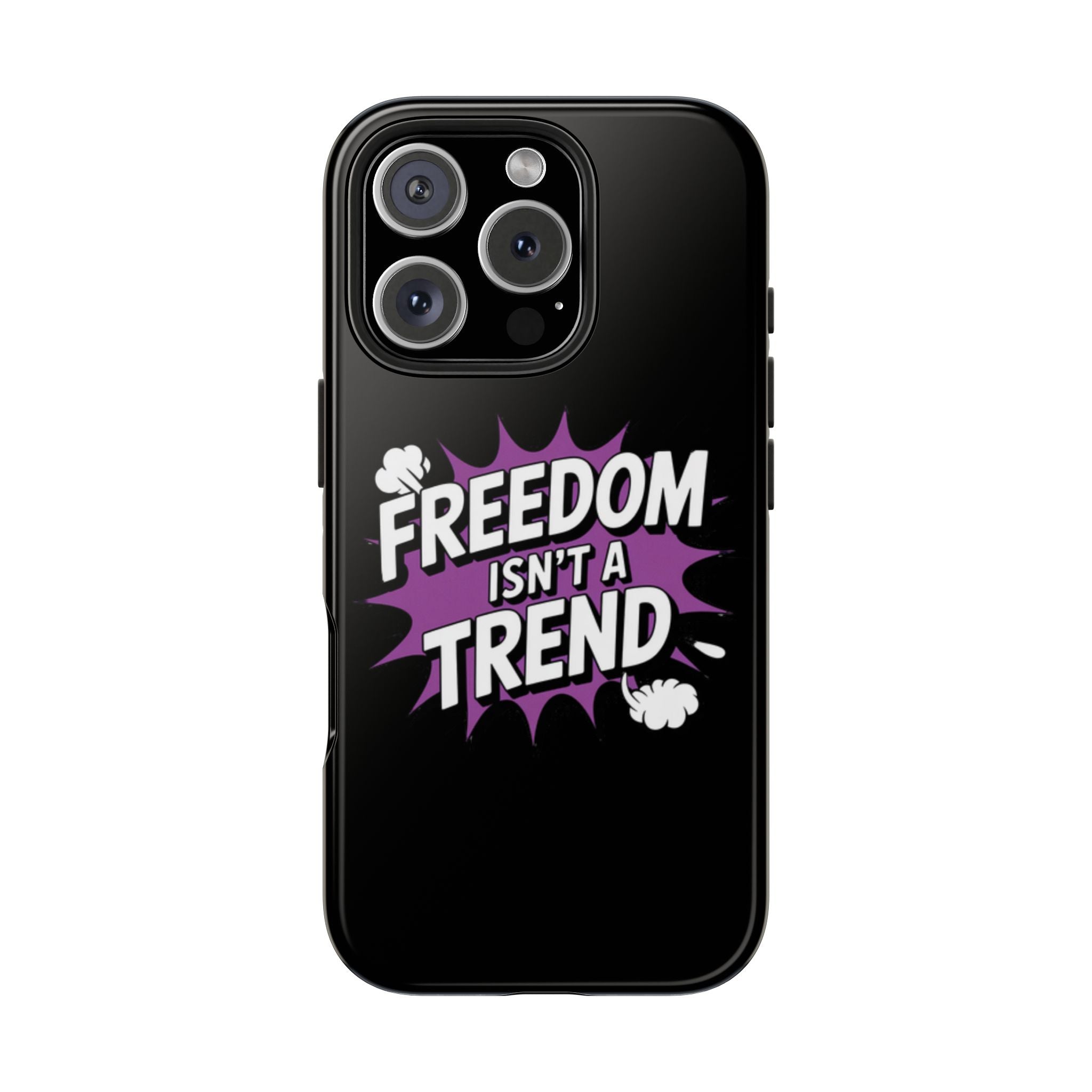 Freedom Isnt a Trend Phone Case | Conservative iPhone & Samsung Cover | Anti-Woke Comic Style Case | Republican Free Speech Accessory
