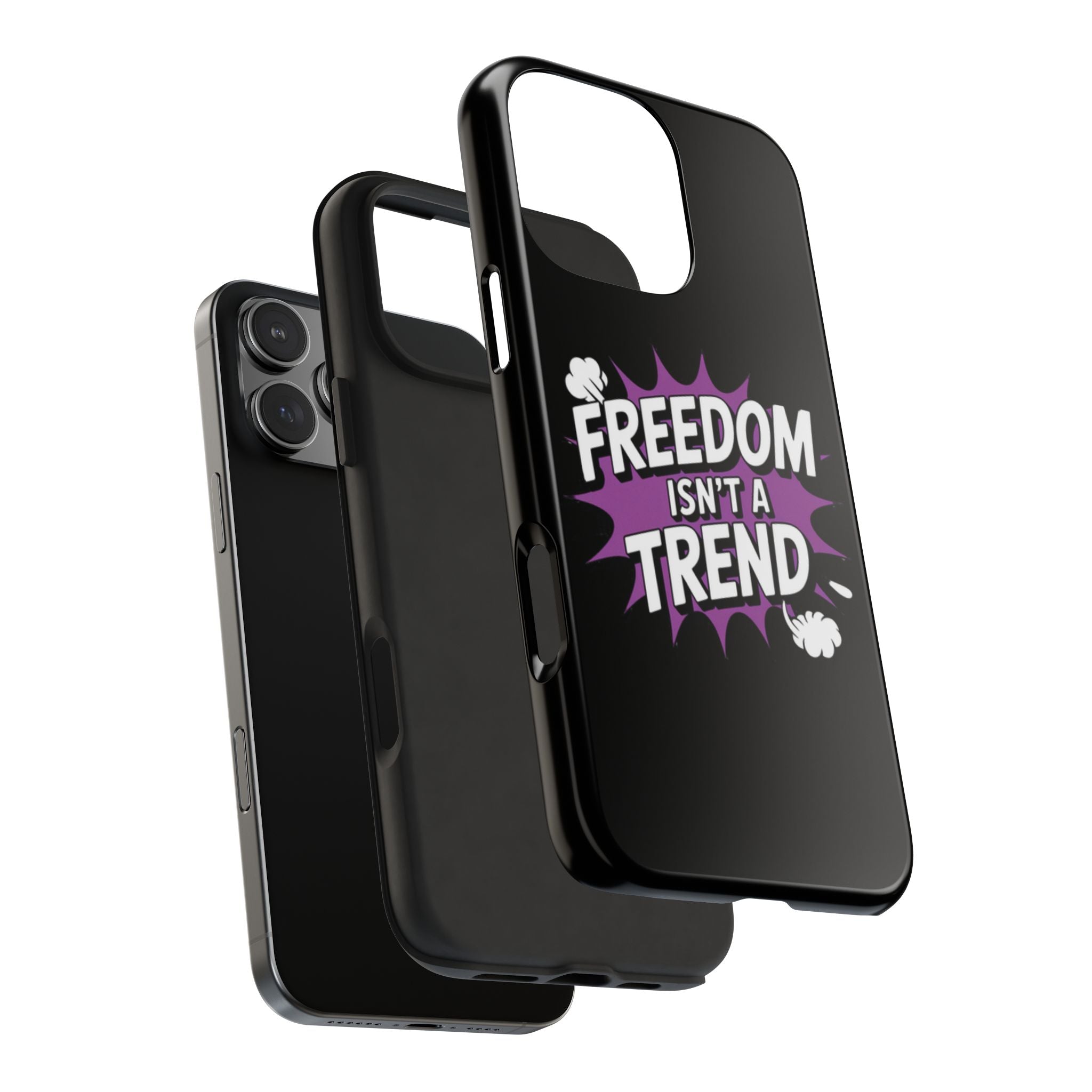 Freedom Isnt a Trend Phone Case | Conservative iPhone & Samsung Cover | Anti-Woke Comic Style Case | Republican Free Speech Accessory