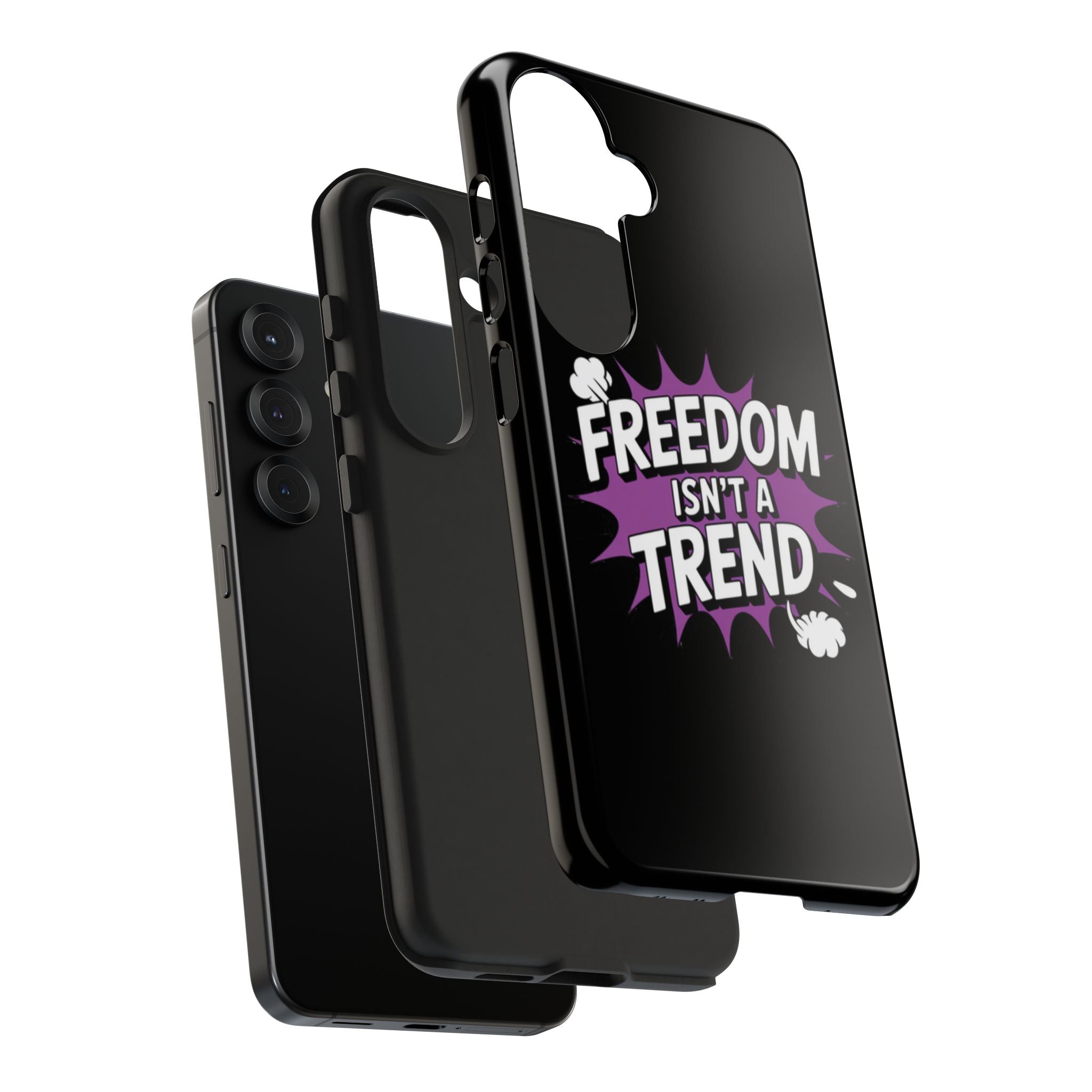 Freedom Isnt a Trend Phone Case | Conservative iPhone & Samsung Cover | Anti-Woke Comic Style Case | Republican Free Speech Accessory