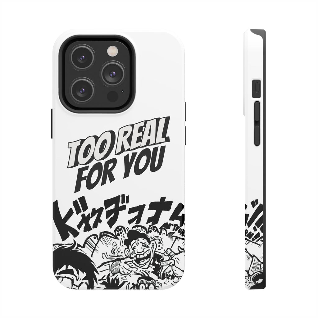 Too Real For You graphic phone case | Manga comic black white iPhone case