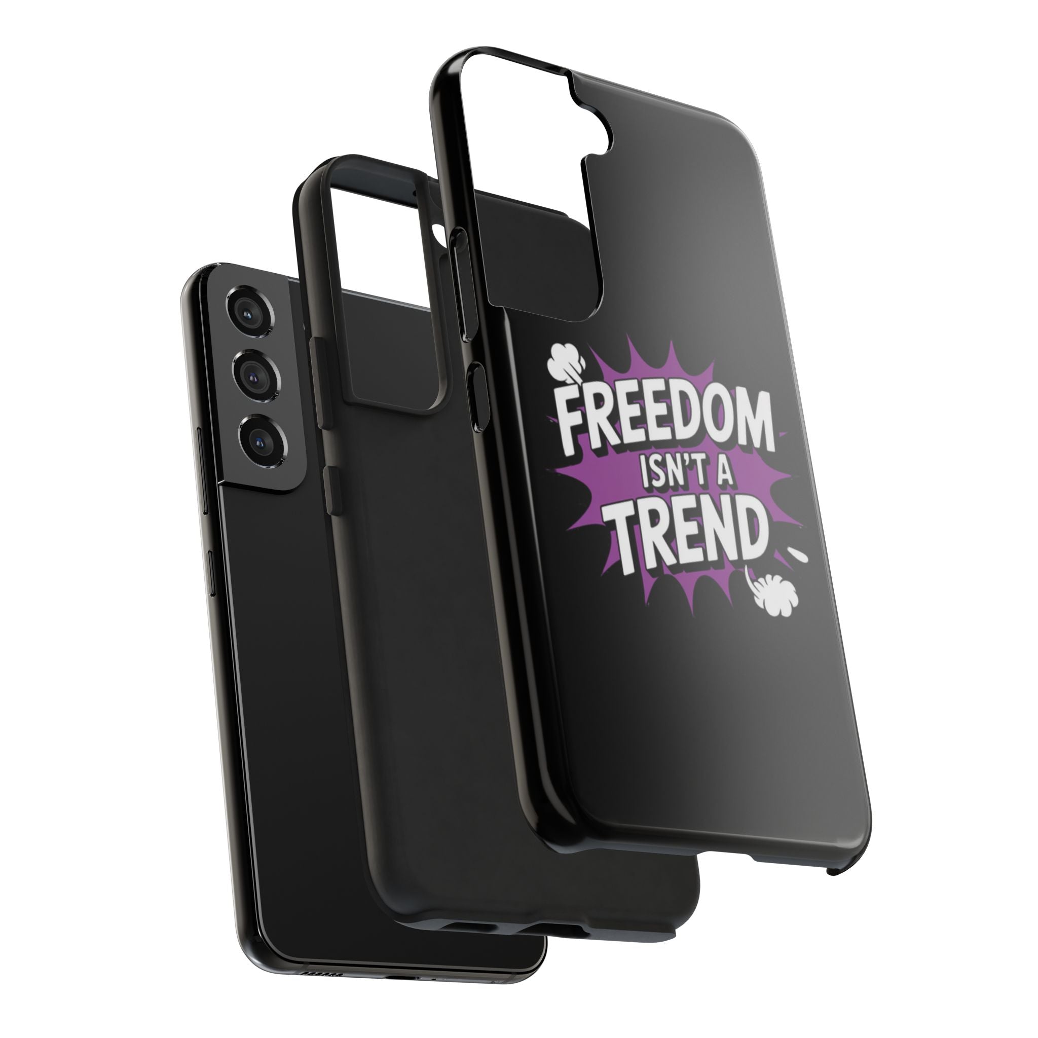 Freedom Isnt a Trend Phone Case | Conservative iPhone & Samsung Cover | Anti-Woke Comic Style Case | Republican Free Speech Accessory