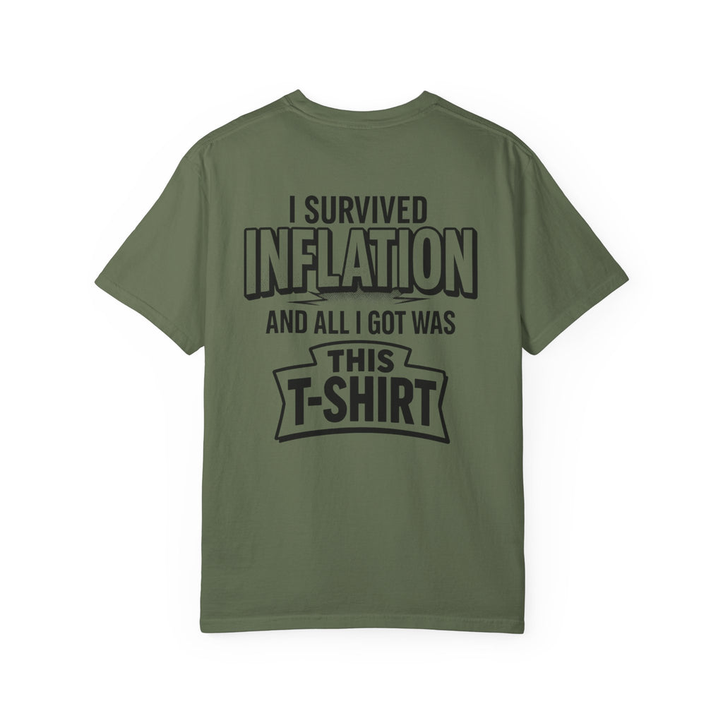 I SURVIVED INFLATION Comfort Colors Tee | Ironic Economic Satire Graphic Shirt