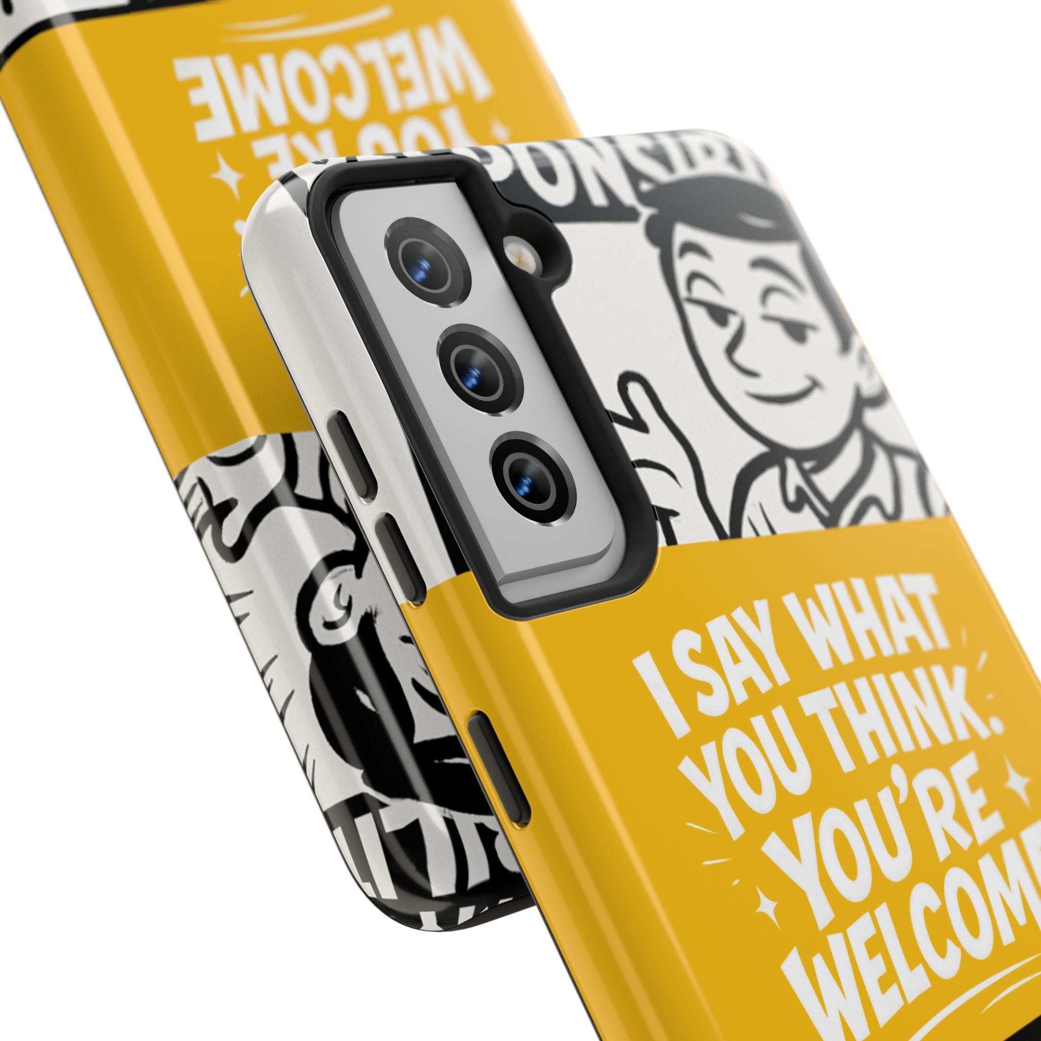 I Say What You Think Youre Welcome Phone Case | Funny Cartoon Quote