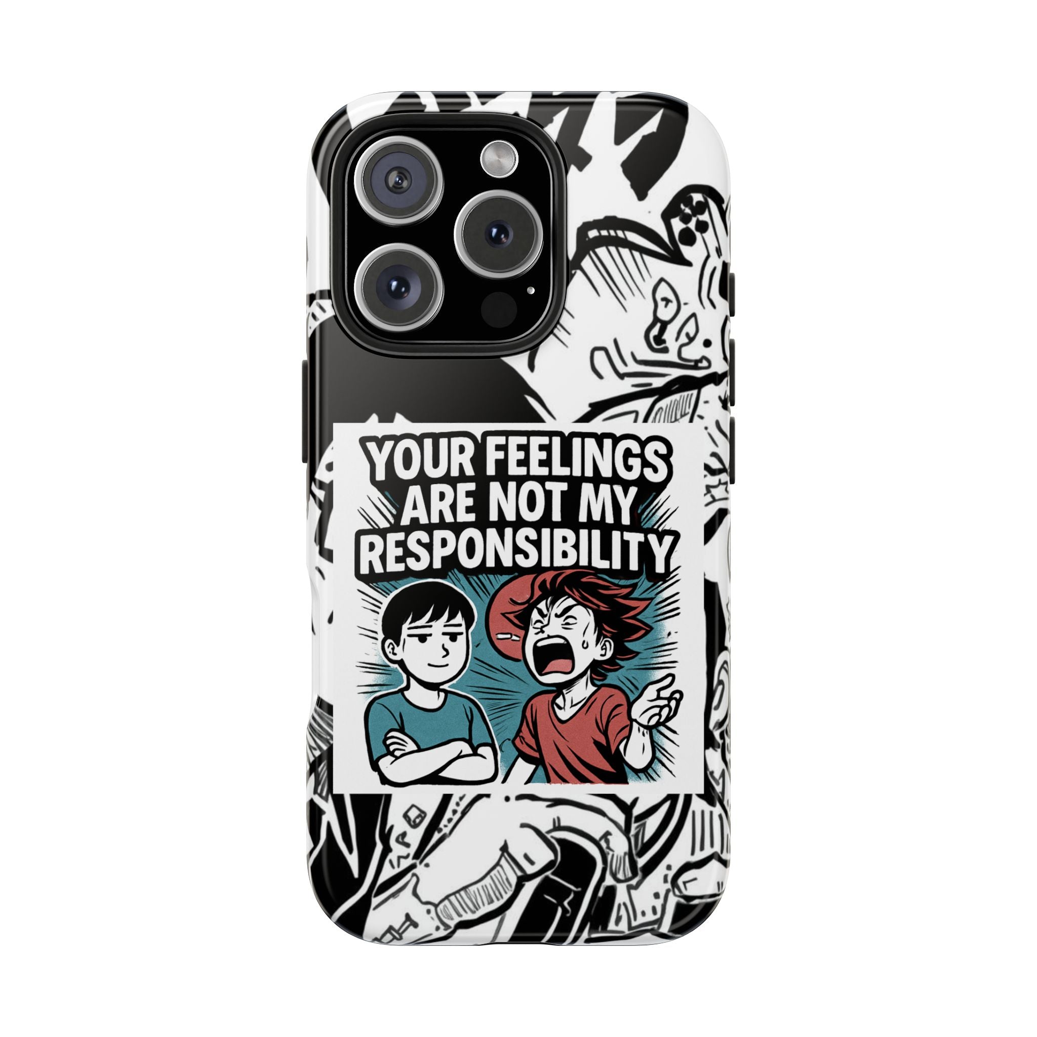 Your Feelings Are Not My Responsibility Phone Case | Funny Conservative Manga Comic iPhone & Samsung Cover