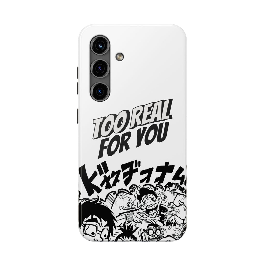 Too Real For You graphic phone case | Manga comic black white iPhone case