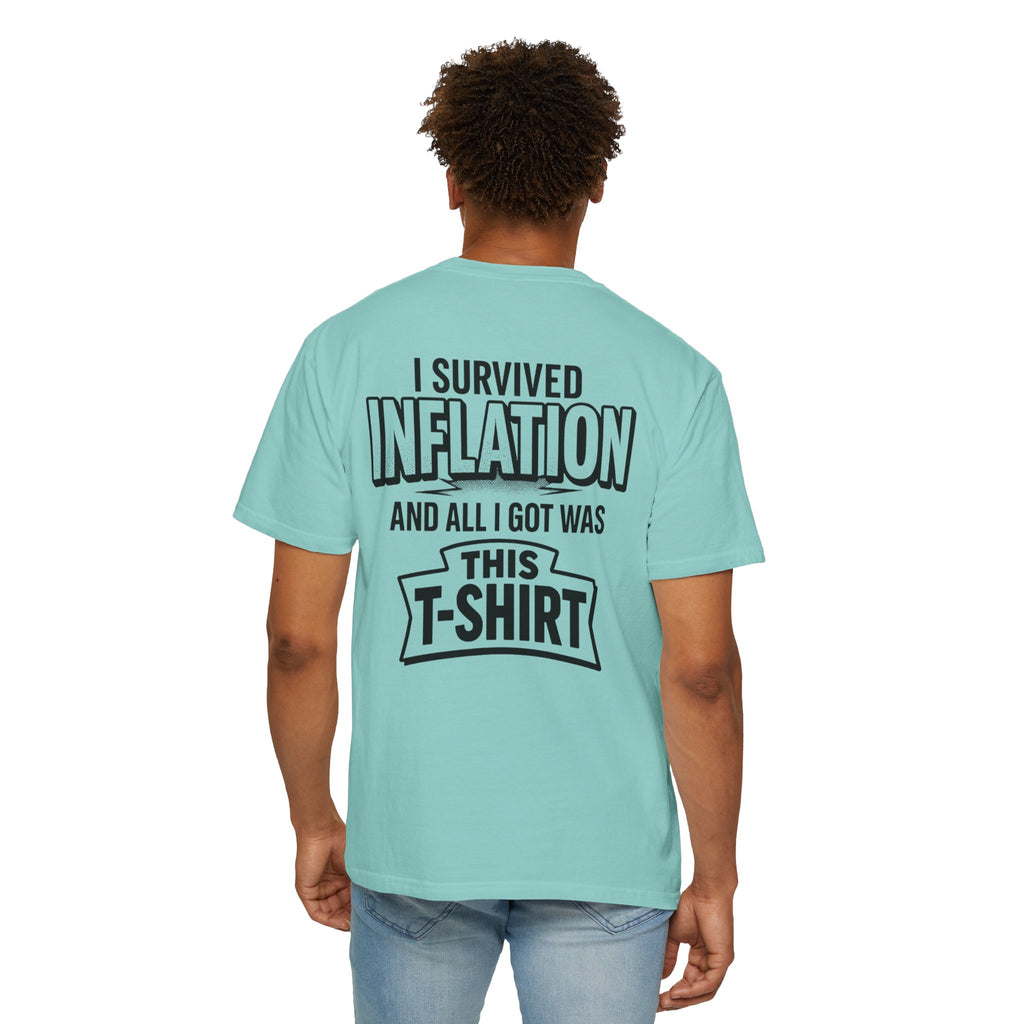 I SURVIVED INFLATION Comfort Colors Tee | Ironic Economic Satire Graphic Shirt