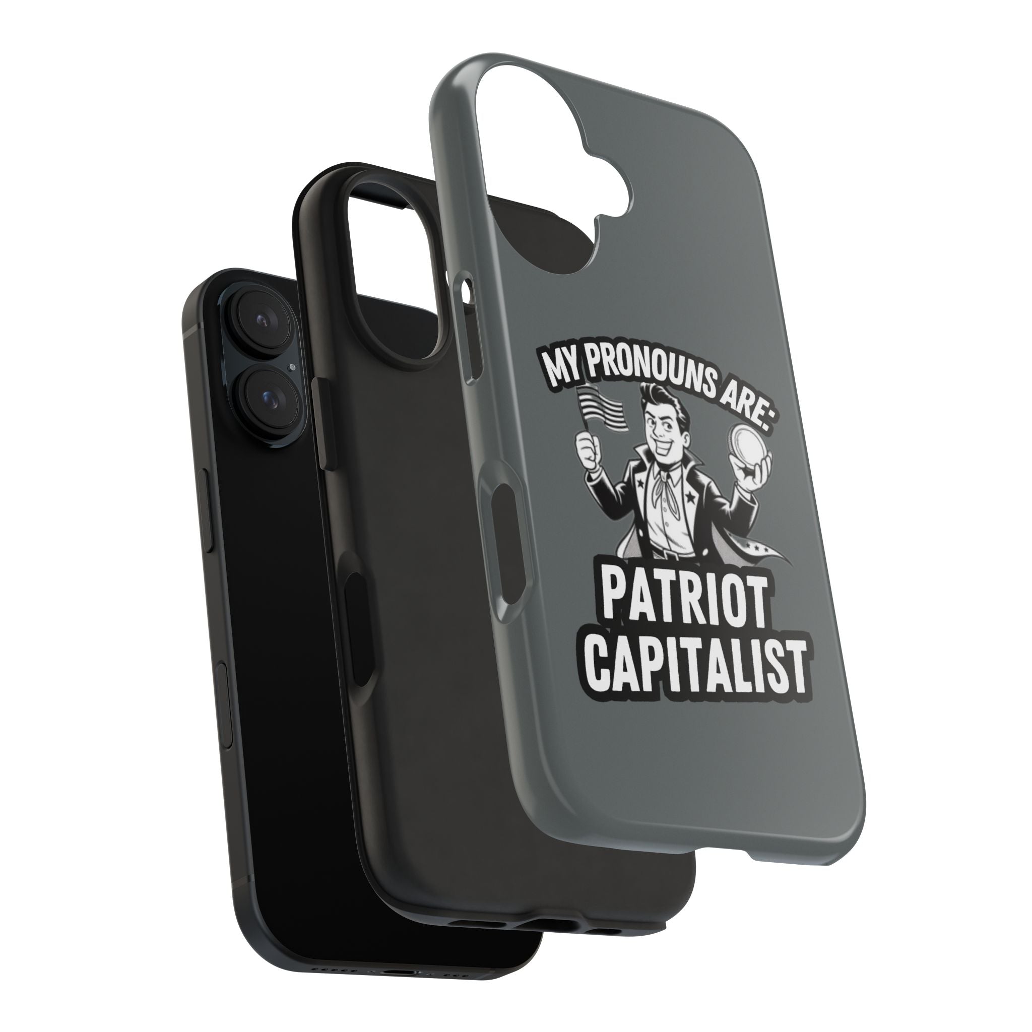 My Pronouns Are Patriot / Capitalist Phone Case | Conservative iPhone & Samsung Cover | Anti-Woke Political Case | Funny Patriot Gift
