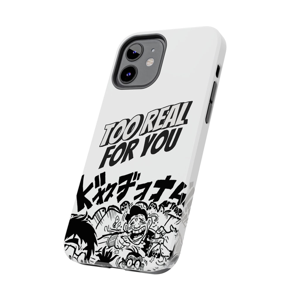 Too Real For You graphic phone case | Manga comic black white iPhone case
