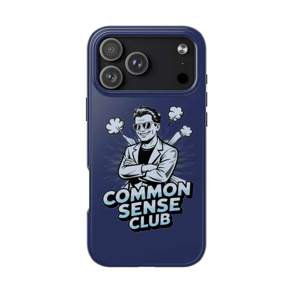 Common Sense Club Phone Case | Funny Conservative iPhone & Samsung Cover | Anti-Woke Retro Illustration Graphic Case