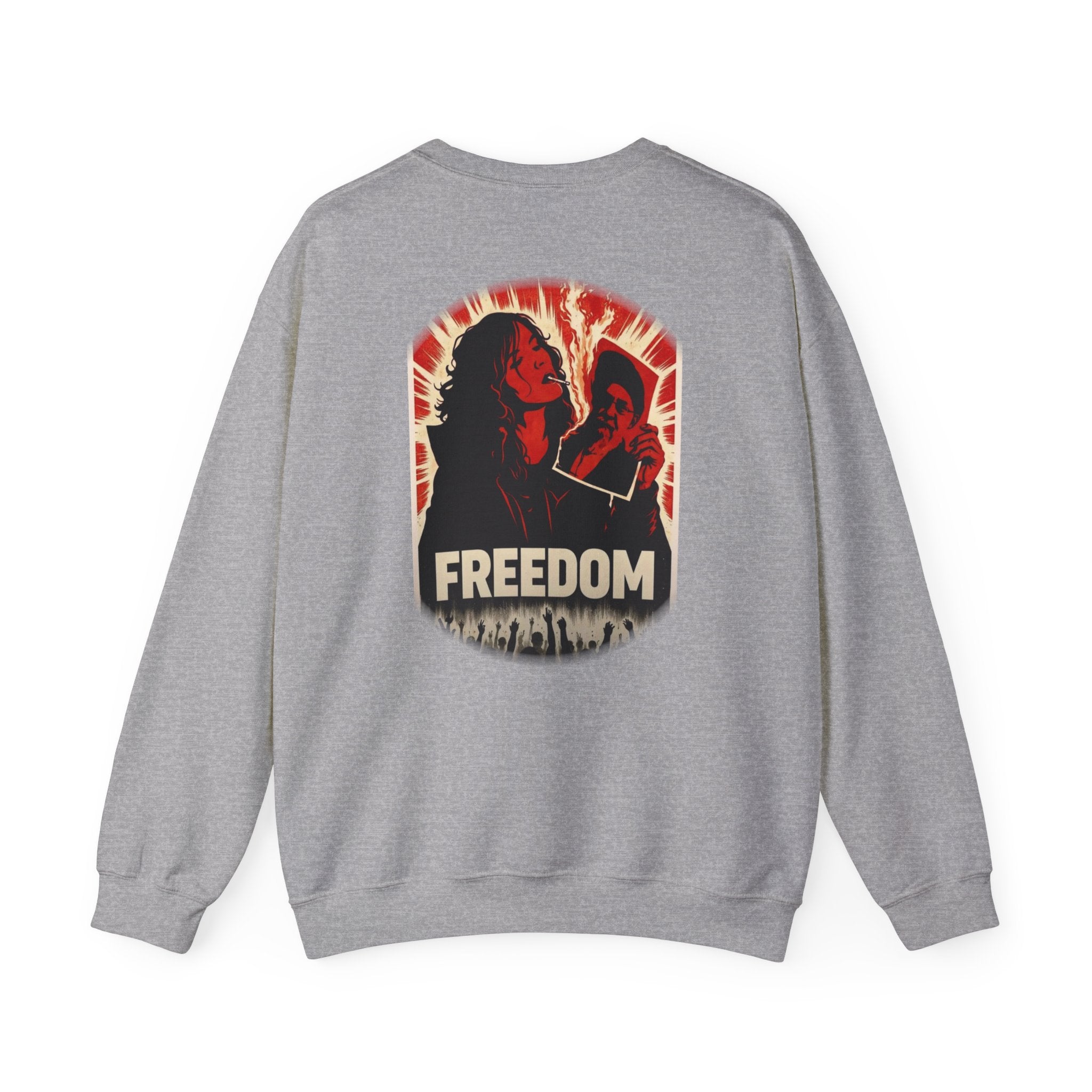 Women Life Freedom Iran Protest FREEDOM Crewneck Sweatshirt | Activist Apparel