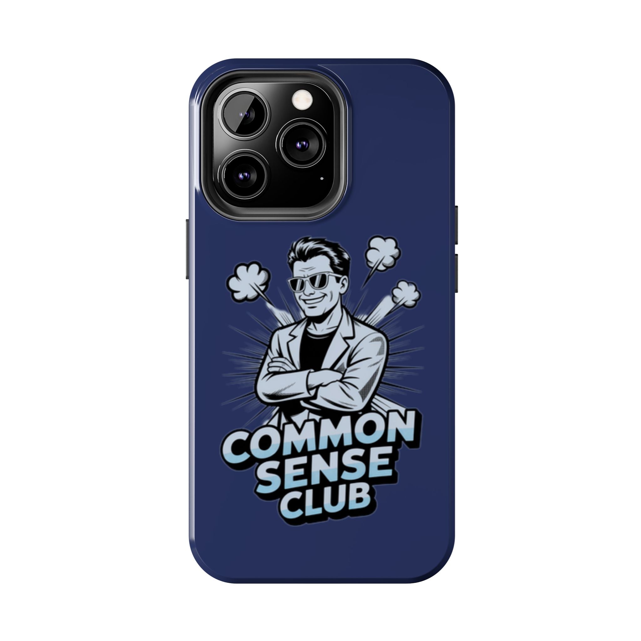 Common Sense Club Phone Case | Funny Conservative iPhone & Samsung Cover | Anti-Woke Retro Illustration Graphic Case