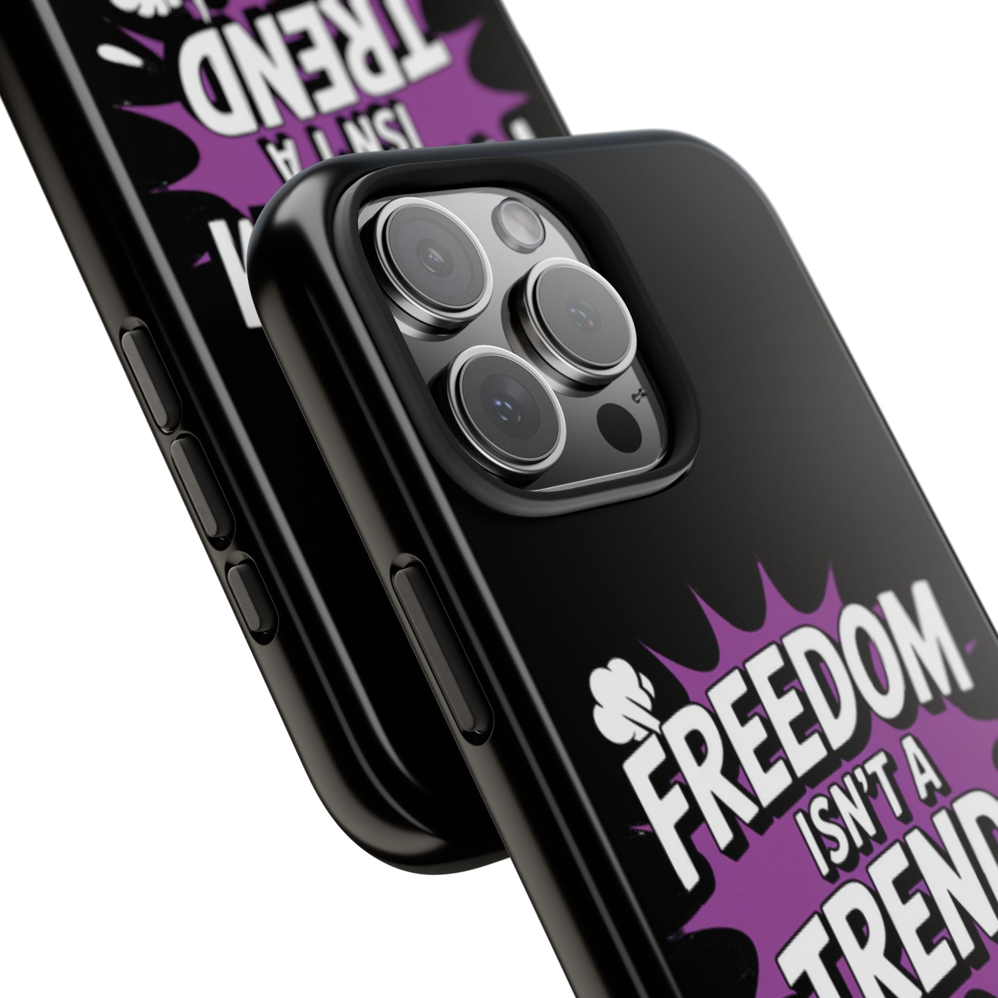 Freedom Isnt a Trend Phone Case | Conservative iPhone & Samsung Cover | Anti-Woke Comic Style Case | Republican Free Speech Accessory