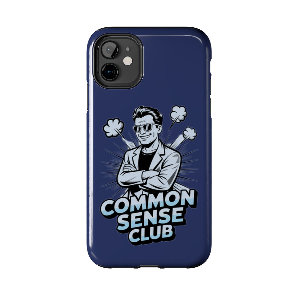 Common Sense Club Phone Case | Funny Conservative iPhone & Samsung Cover | Anti-Woke Retro Illustration Graphic Case