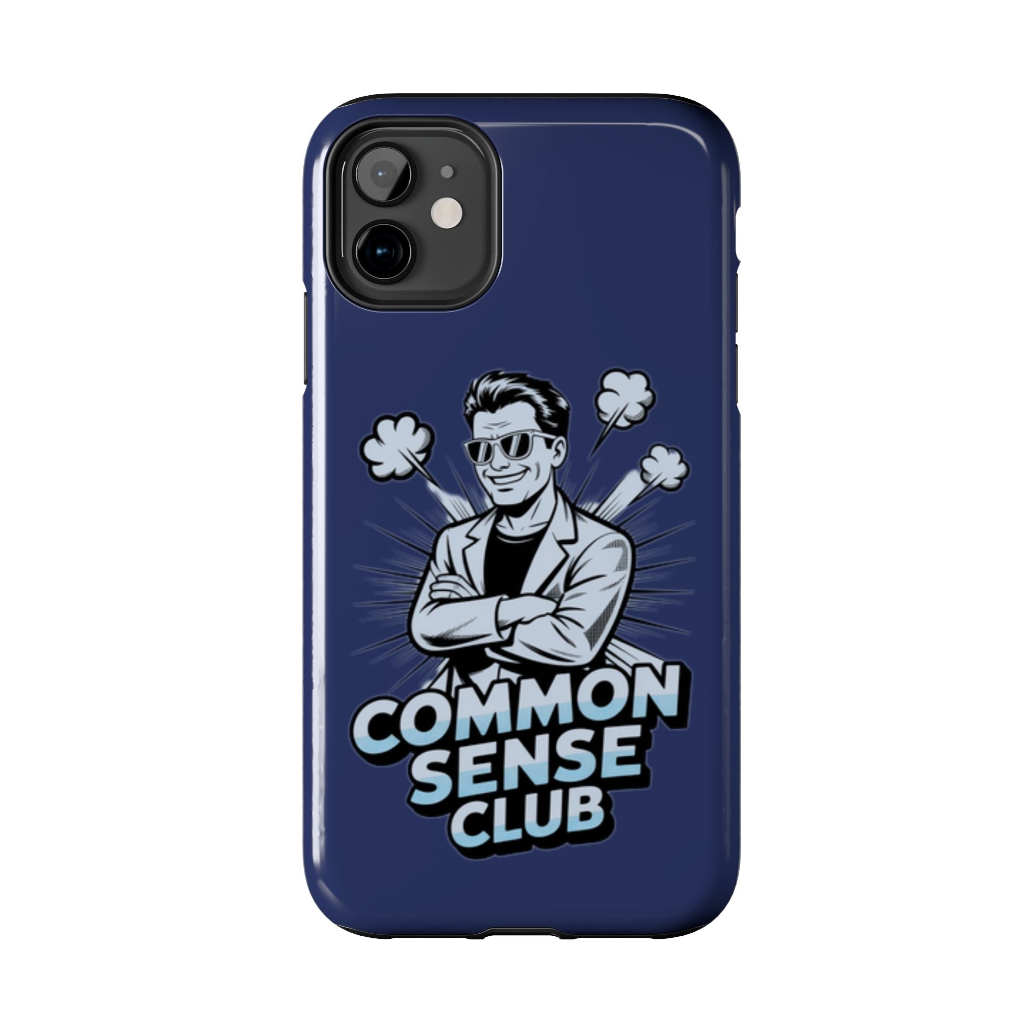 Common Sense Club Phone Case | Funny Conservative iPhone & Samsung Cover | Anti-Woke Retro Illustration Graphic Case