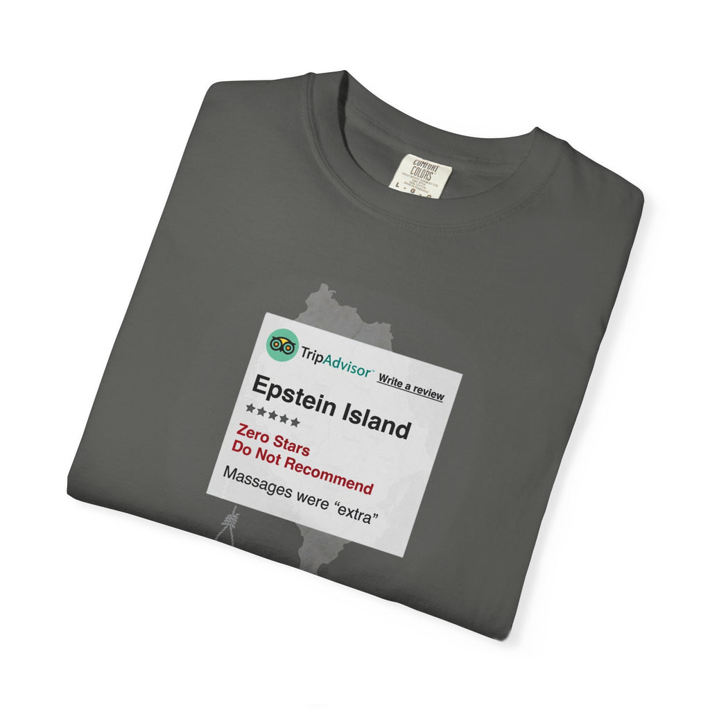 Epstein Island One-Star Review T-Shirt | Political Satire Tee