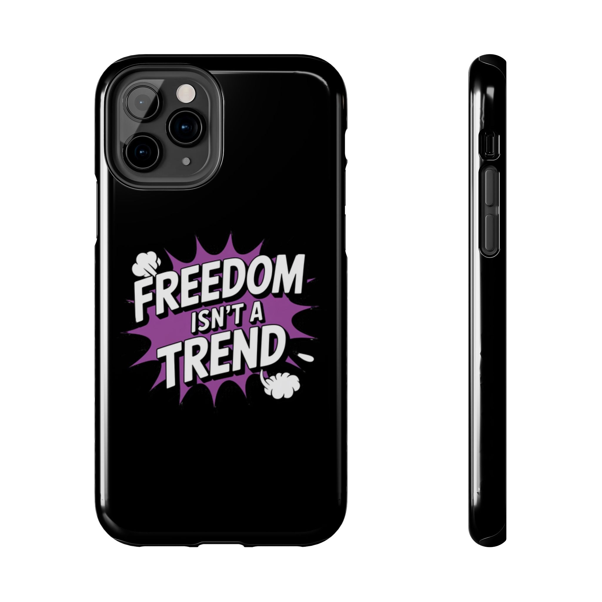 Freedom Isnt a Trend Phone Case | Conservative iPhone & Samsung Cover | Anti-Woke Comic Style Case | Republican Free Speech Accessory