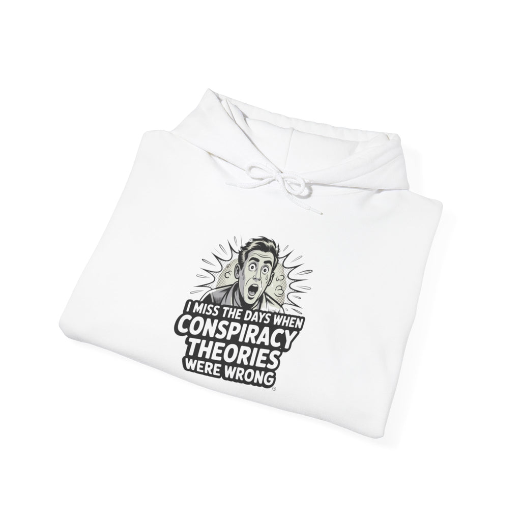 I Miss the Days When Conspiracy Theories Were Wrong Hoodie | Retro Comic Graphic Pullover