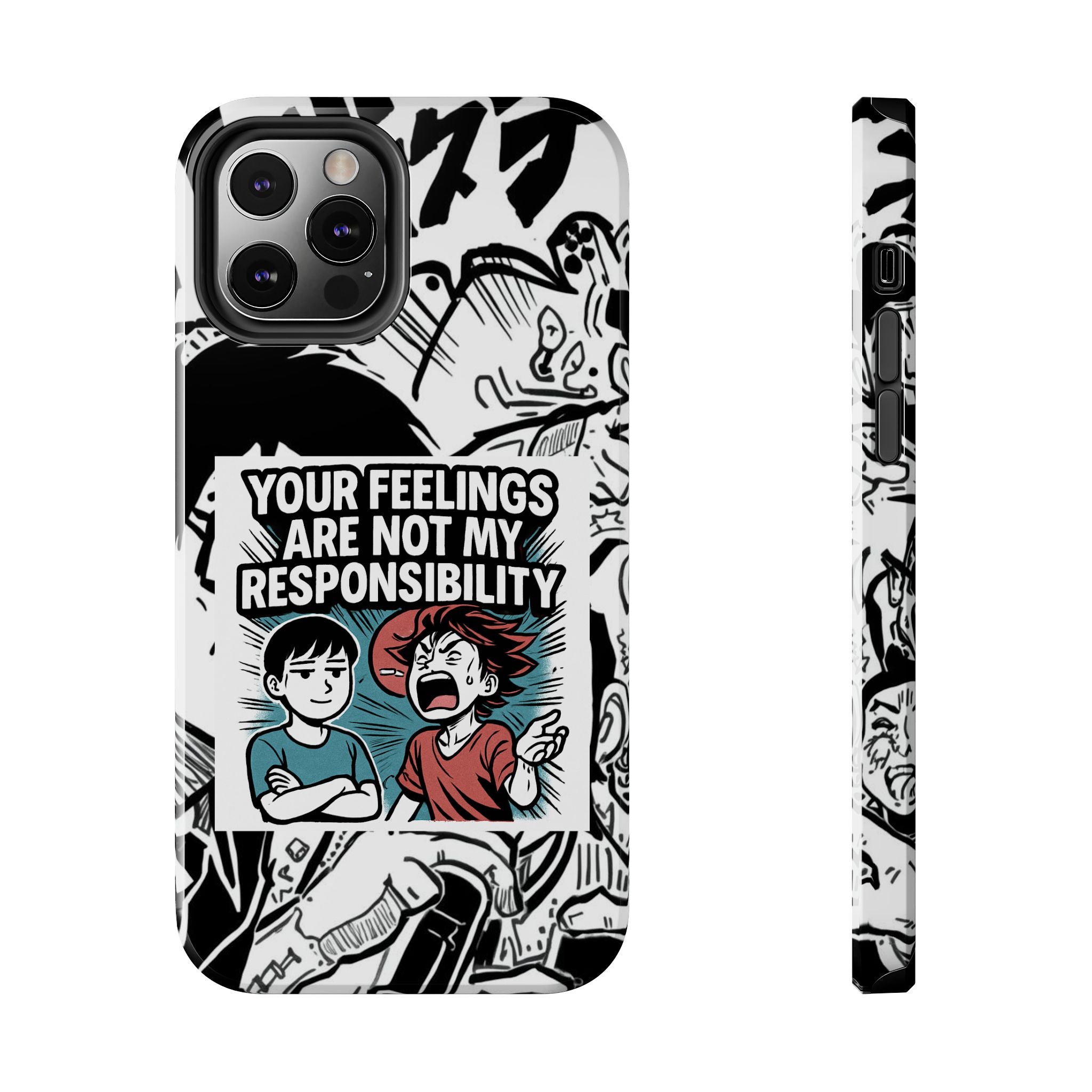 Your Feelings Are Not My Responsibility Phone Case | Funny Conservative Manga Comic iPhone & Samsung Cover