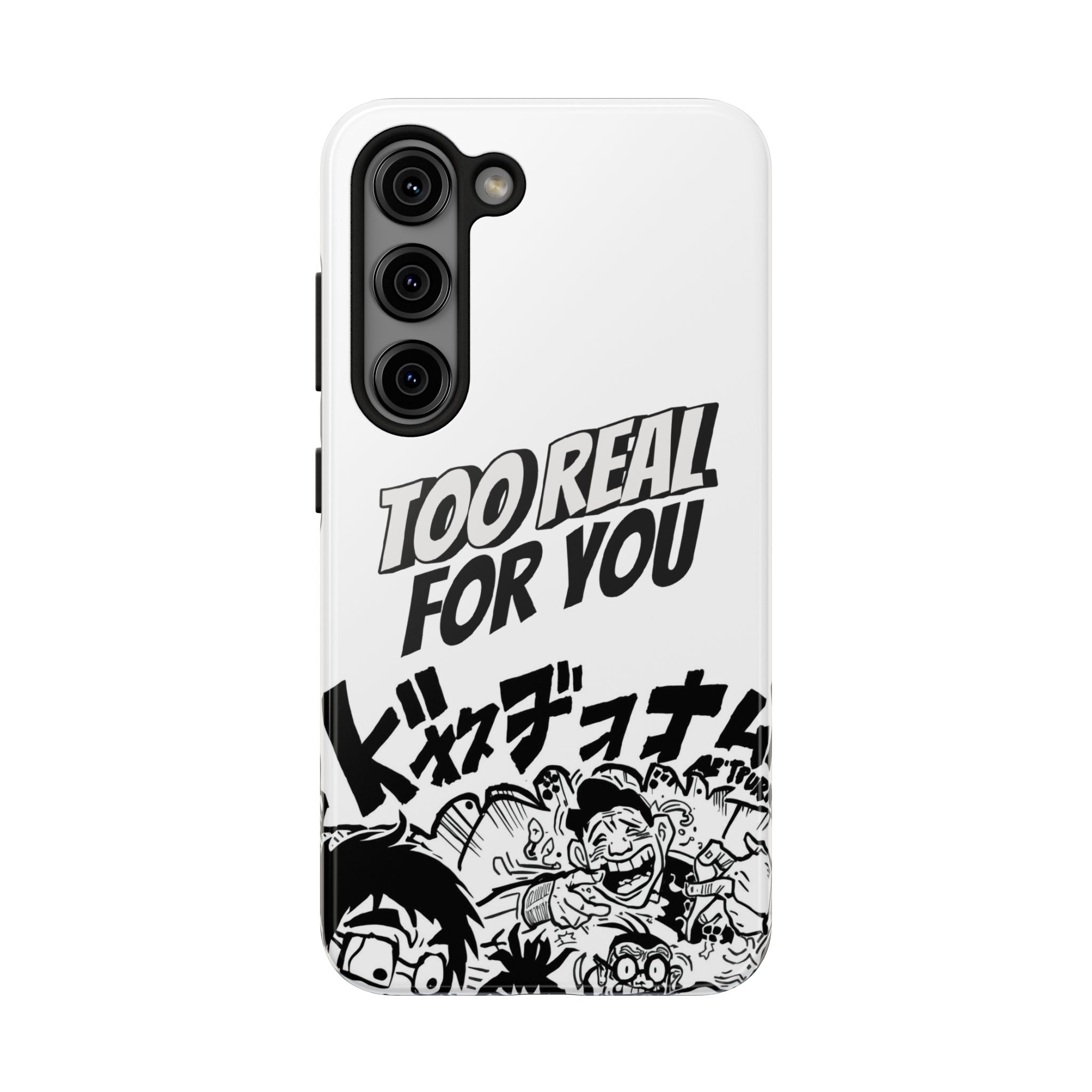 Too Real For You graphic phone case | Manga comic black white iPhone case